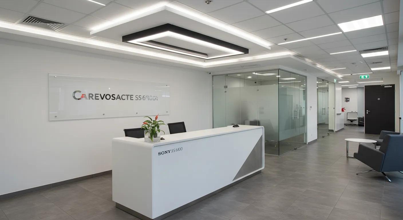 a pristine office reception area, featuring sleek, modern furnishings and polished surfaces, vividly conveys professionalism and attention to detail, creating an inviting atmosphere for clients and partners.